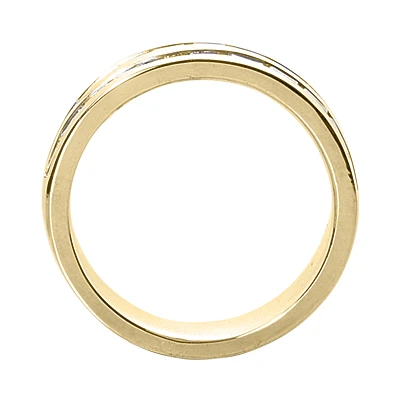 18K White Gold Baguette Diamond Men's Wedding Ring 1.10ct 6 18K White Gold Baguette Diamond Men's Wedding Ring 1.10ct - Image 4