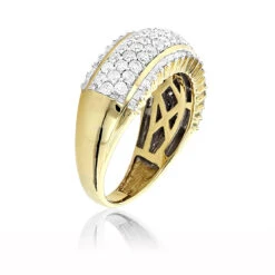 18K Yellow Gold Designer Diamond Band Round Baguette 2.34ct -H'Hen Sale Store 18k gold designer diamond band round baguette 234ct p 6285 backye