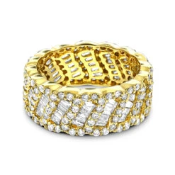 18K Yellow Gold Designer Diamond Eternity Band 2.5ct 11 18K Yellow Gold Designer Diamond Eternity Band 2.5ct -H'Hen Sale Store 18k gold designer diamond eternity band 241ct p 23010 backye