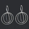 18K White Gold Diamond Circle Dangle Earrings 2.25ct -H'Hen Sale Store 18k gold diamond circle dangle earrings 225ct p 22506