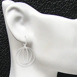 18K White Gold Diamond Circle Dangle Earrings 2.25ct -H'Hen Sale Store 18k gold diamond circle dangle earrings 225ct p 22506bod