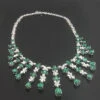 18K White Gold Diamond & Emerald Necklace 13.31dtw 28.52etw -H'Hen Sale Store 18k gold diamond emerald necklace 1331dtw 2852etw p 6003
