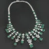 18K White Gold Diamond & Emerald Necklace 15.17dtw 22.44etw -H'Hen Sale Store 18k gold diamond emerald necklace 1517dtw 2244etw p 6004