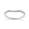 Ultra Thin 18K White Gold Diamond Engagement Band 0.11ct