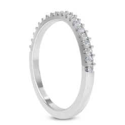 Ultra Thin 18K White Gold Diamond Engagement Band 0.16ct -H'Hen Sale Store 18k gold diamond engagement band 016ct p 29979 back white 20220426