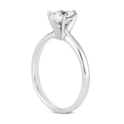 18K White Gold Oval Diamond Engagement Ring 0.75ct 2mm -H'Hen Sale Store 18k gold diamond engagement ring 075ct p 33798 back white 20220420 20220426