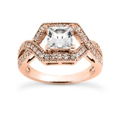 18K White Gold Diamond Engagement Ring 1.18ct 5.2mm -H'Hen Sale Store 18k gold diamond engagement ring 118ct p 35004 rose 20220426