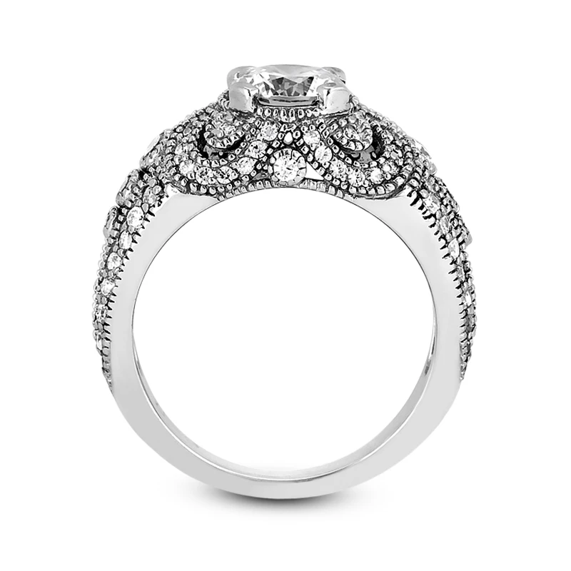 18K White Gold Diamond Engagement Ring 1.33ct 3.3mm 11 18K White Gold Diamond Engagement Ring 1.33ct 3.3mm - Image 9