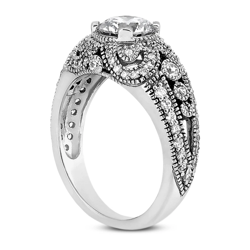 18K White Gold Diamond Engagement Ring 1.33ct 3.3mm 6 18K White Gold Diamond Engagement Ring 1.33ct 3.3mm - Image 4