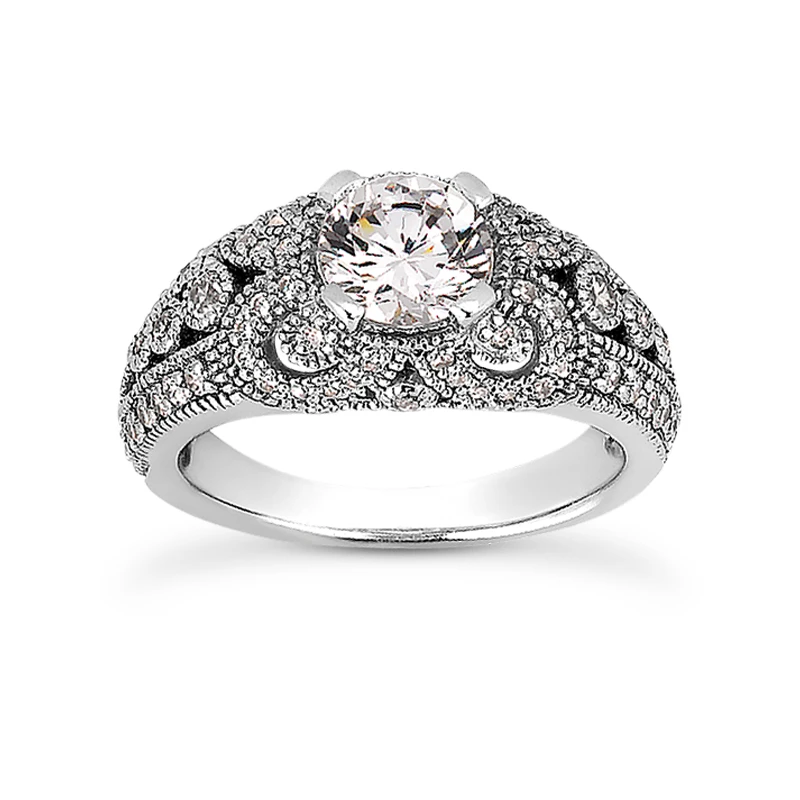 18K White Gold Diamond Engagement Ring 1.33ct 3.3mm 3 18K White Gold Diamond Engagement Ring 1.33ct 3.3mm