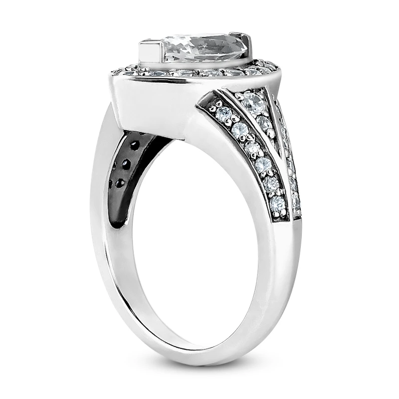 18K White Gold Diamond Engagement Ring 1.42ct 7.8mm 6 18K White Gold Diamond Engagement Ring 1.42ct 7.8mm - Image 4