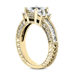 18K White Gold Diamond Engagement Ring 1.47ct 3.1mm 15 18K White Gold Diamond Engagement Ring 1.47ct 3.1mm -H'Hen Sale Store 18k gold diamond engagement ring 147ct p 34562 back yellow 20220426