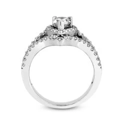 18K White Gold Diamond Engagement Ring 1.49ct 6.1mm -H'Hen Sale Store 18k gold diamond engagement ring 149ct p 34574 additional white