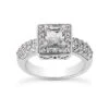 18K White Gold Diamond Engagement Ring 1.51ct