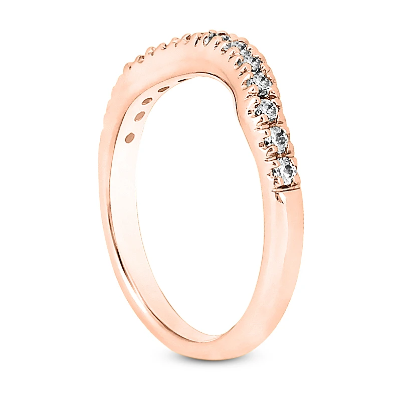 Thin 18K White Gold Diamond Engagement Ring Band 0.33ct 8 Thin 18K White Gold Diamond Engagement Ring Band 0.33ct - Image 6