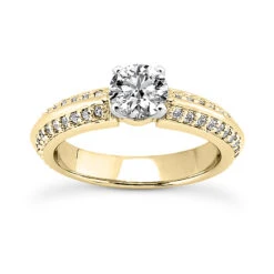 18K White Gold Diamond Engagement Ring Set 1.54ct 21 18K White Gold Diamond Engagement Ring Set 1.54ct -H'Hen Sale Store 18k gold diamond engagement ring set 154ct p 34904 back yellow 20220426