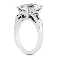 18K White Gold Emerald Diamond Engagement Ring Mounting Set 0.24ct -H'Hen Sale Store 18k gold diamond engagement ring setting set 024ct p 34099 additional white