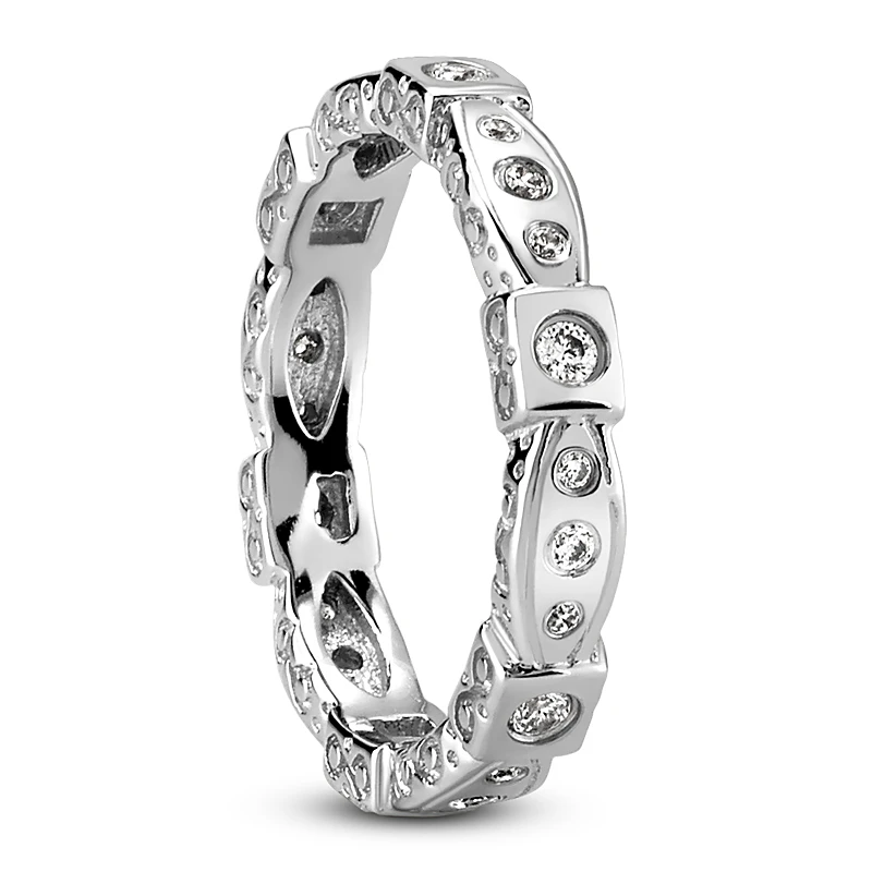 18K White Gold Diamond Eternity Band 0.24ct 6 18K White Gold Diamond Eternity Band 0.24ct - Image 4