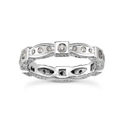 18K White Gold Diamond Eternity Band 0.24ct