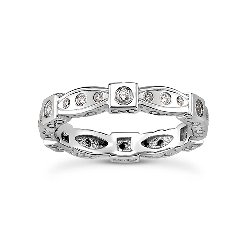 18K White Gold Diamond Eternity Band 0.24ct 3 18K White Gold Diamond Eternity Band 0.24ct