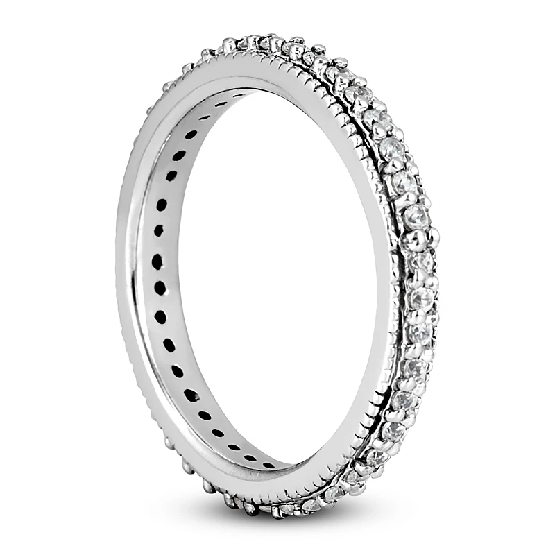 Thin 18K White Gold Diamond Eternity Band 0.38ct 6 Thin 18K White Gold Diamond Eternity Band 0.38ct - Image 4