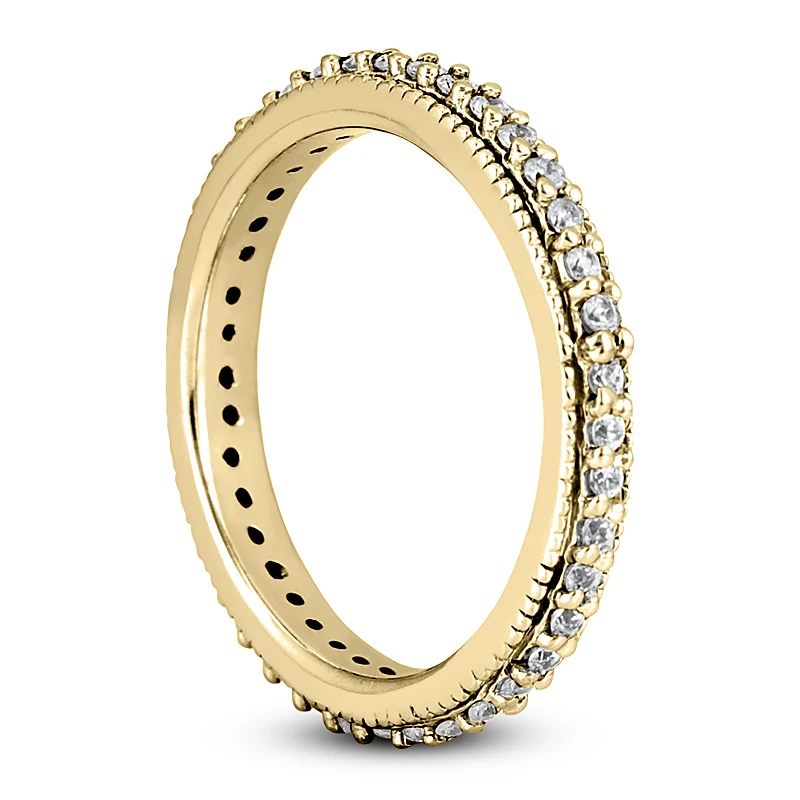 Thin 18K White Gold Diamond Eternity Band 0.38ct 7 Thin 18K White Gold Diamond Eternity Band 0.38ct - Image 5