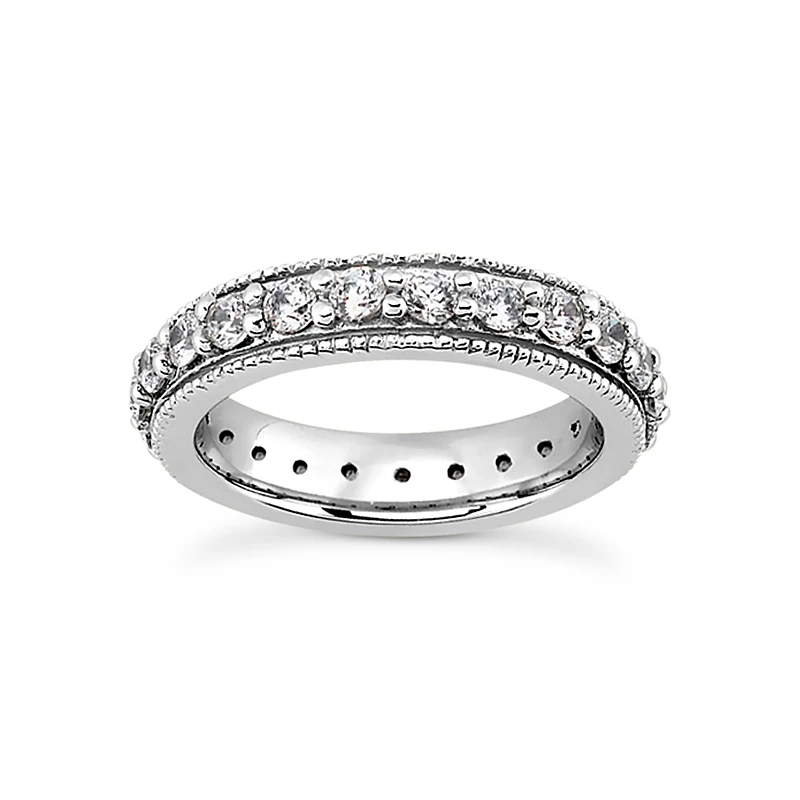 Thin 18K White Gold Diamond Eternity Band 0.38ct 3 Thin 18K White Gold Diamond Eternity Band 0.38ct