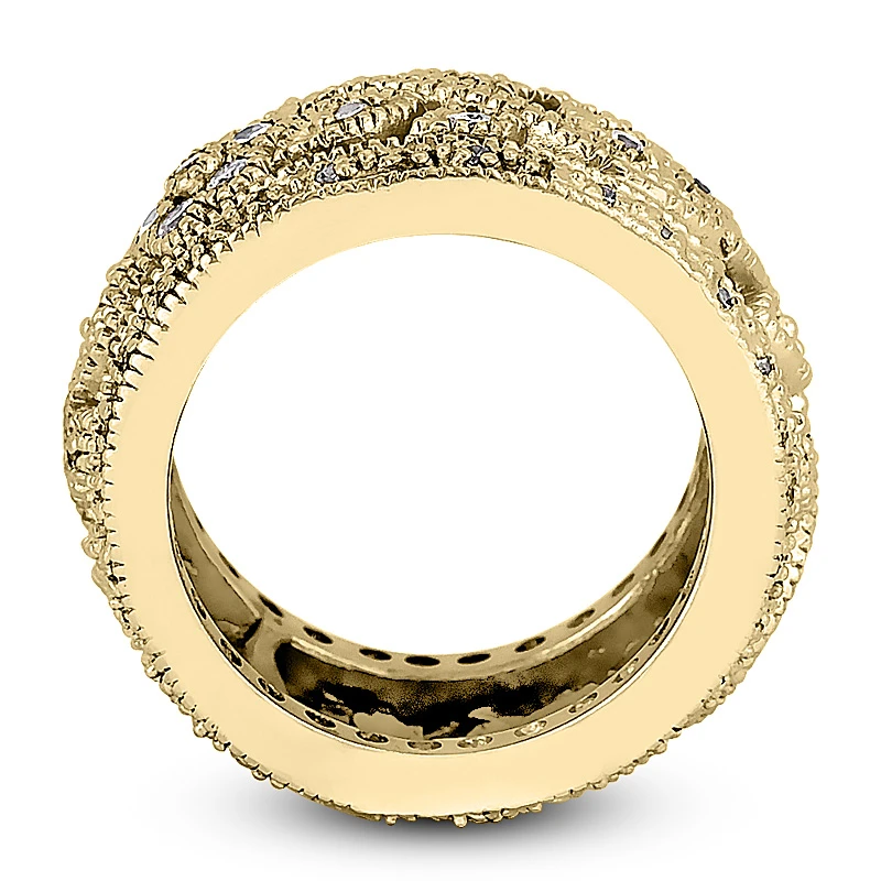 18K White Gold Floral Design 0.67 Carat Diamond Eternity Band 10 18K White Gold Floral Design 0.67 Carat Diamond Eternity Band - Image 8