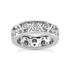 18K White Gold Diamond Eternity Band 0.70ct