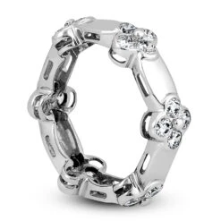 18K White Gold Diamond Eternity Band 1.20ct 7mm 14 18K White Gold Diamond Eternity Band 1.20ct 7mm -H'Hen Sale Store 18k gold diamond eternity band 120ct p 30583 back white 20220426