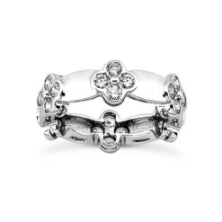 18K White Gold Diamond Eternity Band 1.20ct 7mm