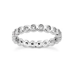 18K White Gold Diamond Eternity Band 1.60ct