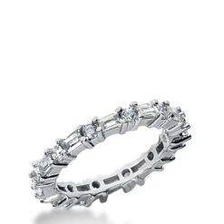 18K White Gold Diamond Eternity Band 1.90ct