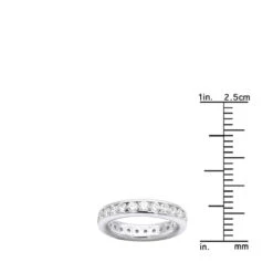 18K White Gold Diamond Eternity Band 2.20ct -H'Hen Sale Store 18k gold diamond eternity band 220ct p 30350 ruler