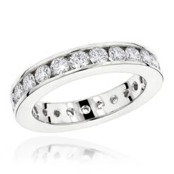 18K Yellow Gold Round Diamond Eternity Band 2.20ct -H'Hen Sale Store 18k gold diamond eternity band 220ct p 30522 wh
