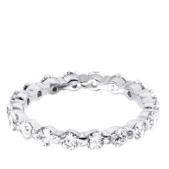 Thin 18K White Gold Diamond Eternity Band 2.40ct -H'Hen Sale Store 18k gold diamond eternity band 240ct p 30324 backwh