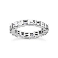 18K White Gold Diamond Eternity Band 2.43ct