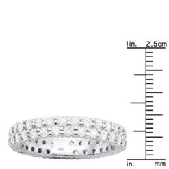 18K White Gold Diamond Eternity Band 2.60ct -H'Hen Sale Store 18k gold diamond eternity band 260ct rulerwh
