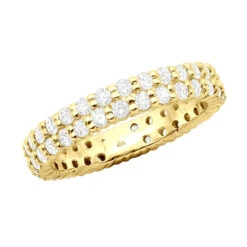 18K White Gold Diamond Eternity Band 2.60ct -H'Hen Sale Store 18k gold diamond eternity band 260ct ye