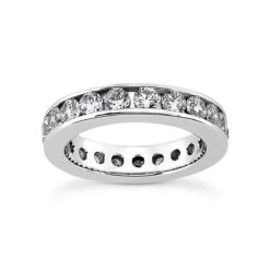 18K White Gold Diamond Eternity Band 2.85ct