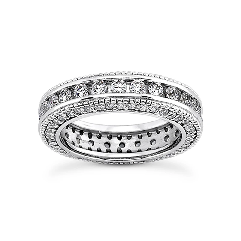 18K White Gold Diamond Eternity Band 2.90ct 3 18K White Gold Diamond Eternity Band 2.90ct