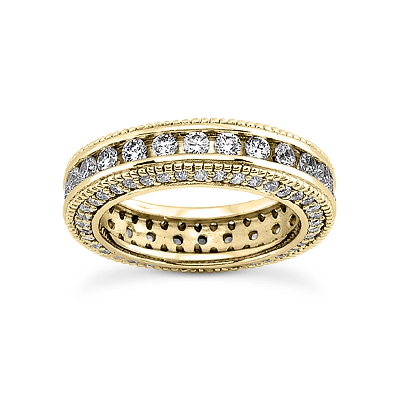 18K White Gold Diamond Eternity Band 2.90ct 4 18K White Gold Diamond Eternity Band 2.90ct - Image 2
