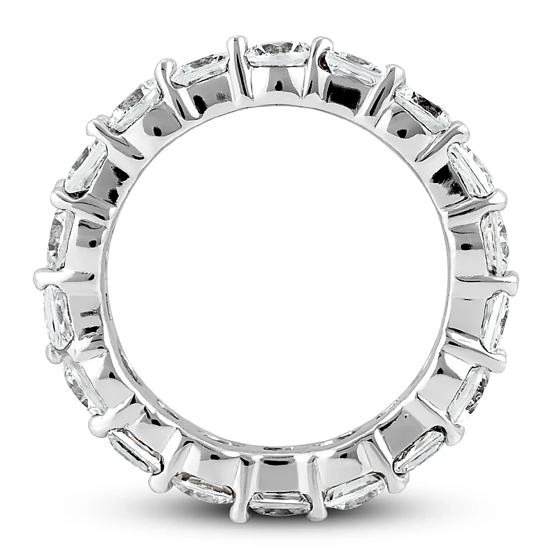 Thin 18K White Gold Diamond Eternity Band 3.15ct 11 Thin 18K White Gold Diamond Eternity Band 3.15ct - Image 9