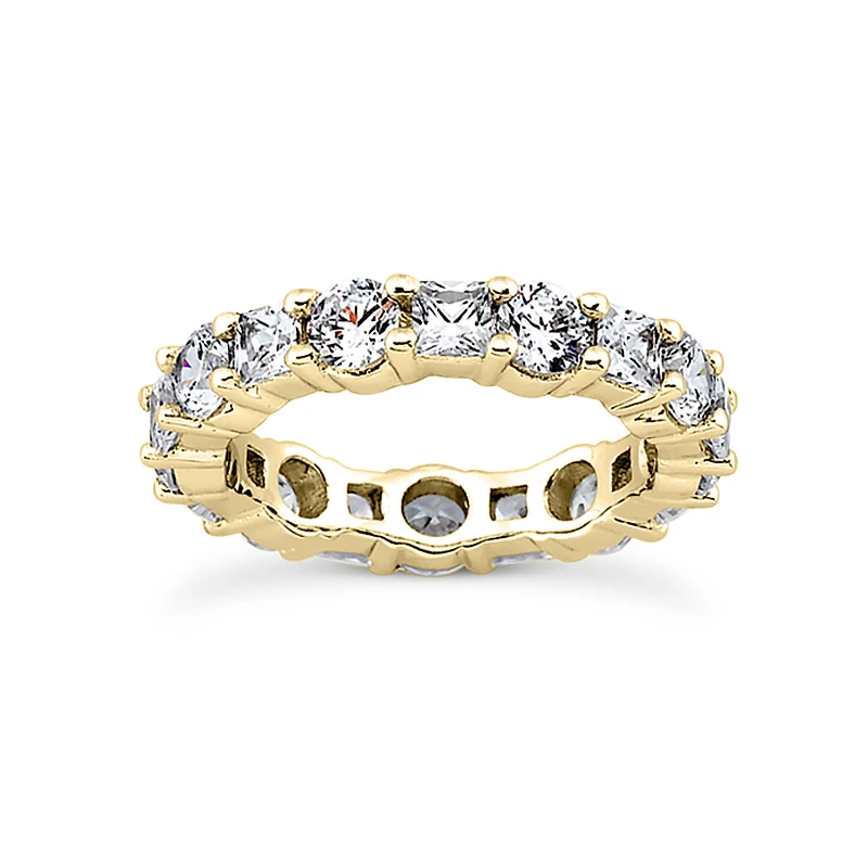 Thin 18K White Gold Diamond Eternity Band 3.15ct 4 Thin 18K White Gold Diamond Eternity Band 3.15ct - Image 2