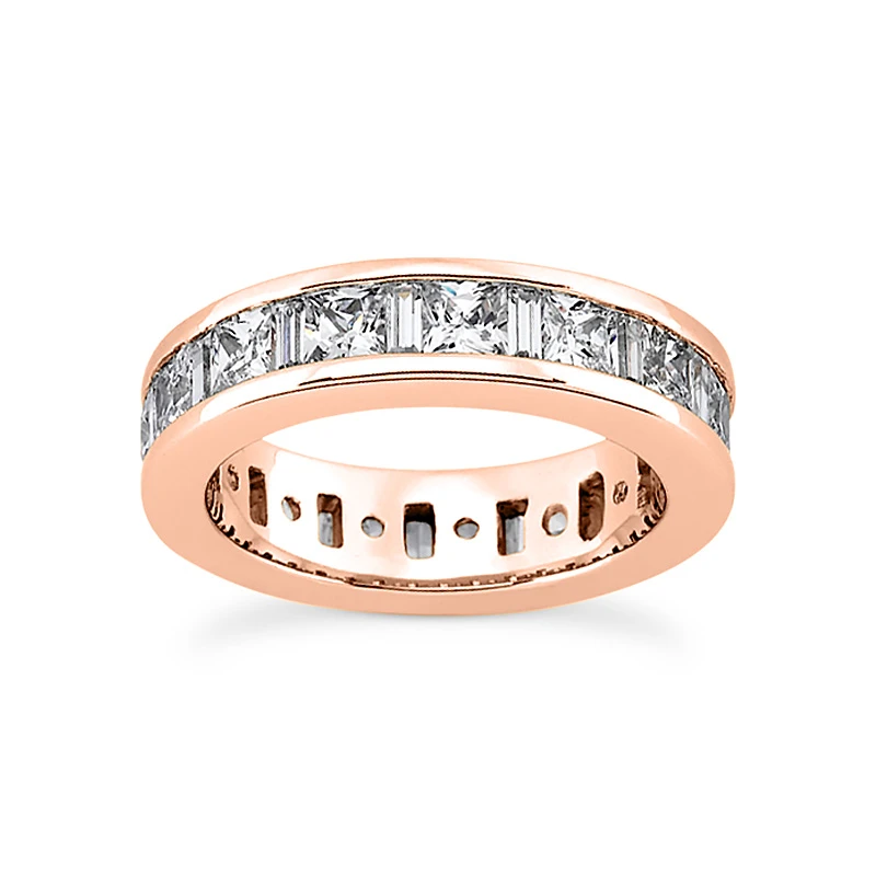 18K White Gold Diamond Eternity Band 4.29ct 5 18K White Gold Diamond Eternity Band 4.29ct - Image 3