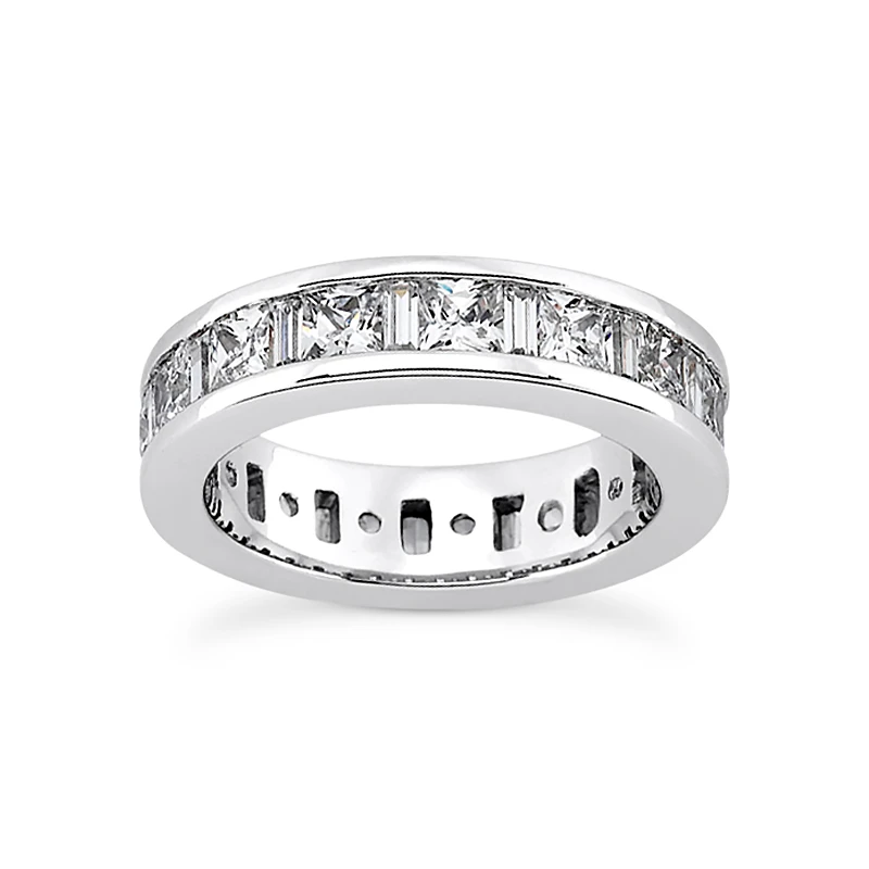 18K White Gold Diamond Eternity Band 4.29ct 3 18K White Gold Diamond Eternity Band 4.29ct