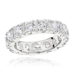 18K Yellow Gold Round Diamond Eternity Band 4ct -H'Hen Sale Store 18k gold diamond eternity band 4ct p 30336 wh