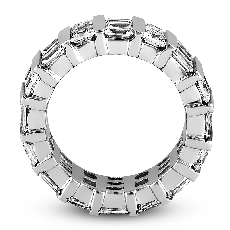 18K White Gold Diamond Eternity Band 5.12ct 11 18K White Gold Diamond Eternity Band 5.12ct - Image 9