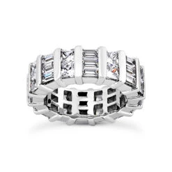18K White Gold Diamond Eternity Band 5.12ct