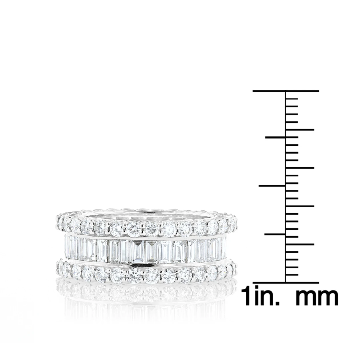 18K White Gold Diamond Eternity Band 5.72ct 7 18K White Gold Diamond Eternity Band 5.72ct - Image 5